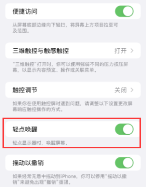 潭门镇苹果授权维修站分享iPhone轻点无法唤醒怎么办 