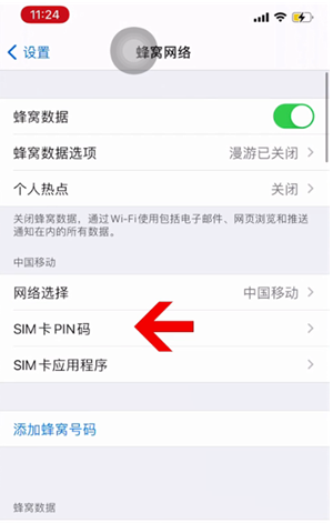 潭门镇苹果14维修网分享如何给iPhone14的SIM卡设置密码 